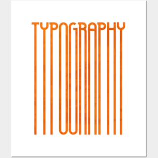 Tall Typography (Orange) Posters and Art